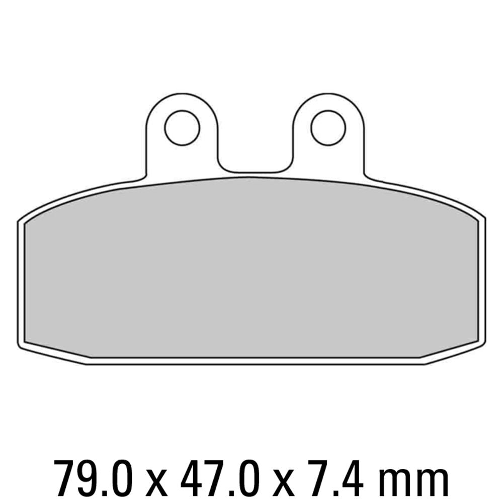 Ferodo FDB438EF Eco-Friction Road Series Organic/Non-Sintered Mid-Metallic Compound Brake Pads