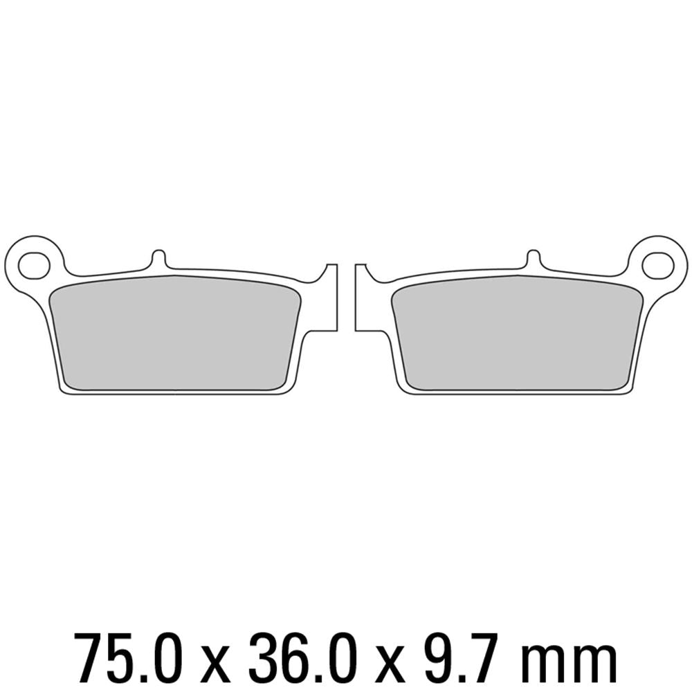 Ferodo FDB539EF Eco-Friction Road Series Organic/Non-Sintered Mid-Metallic Compound Brake Pads