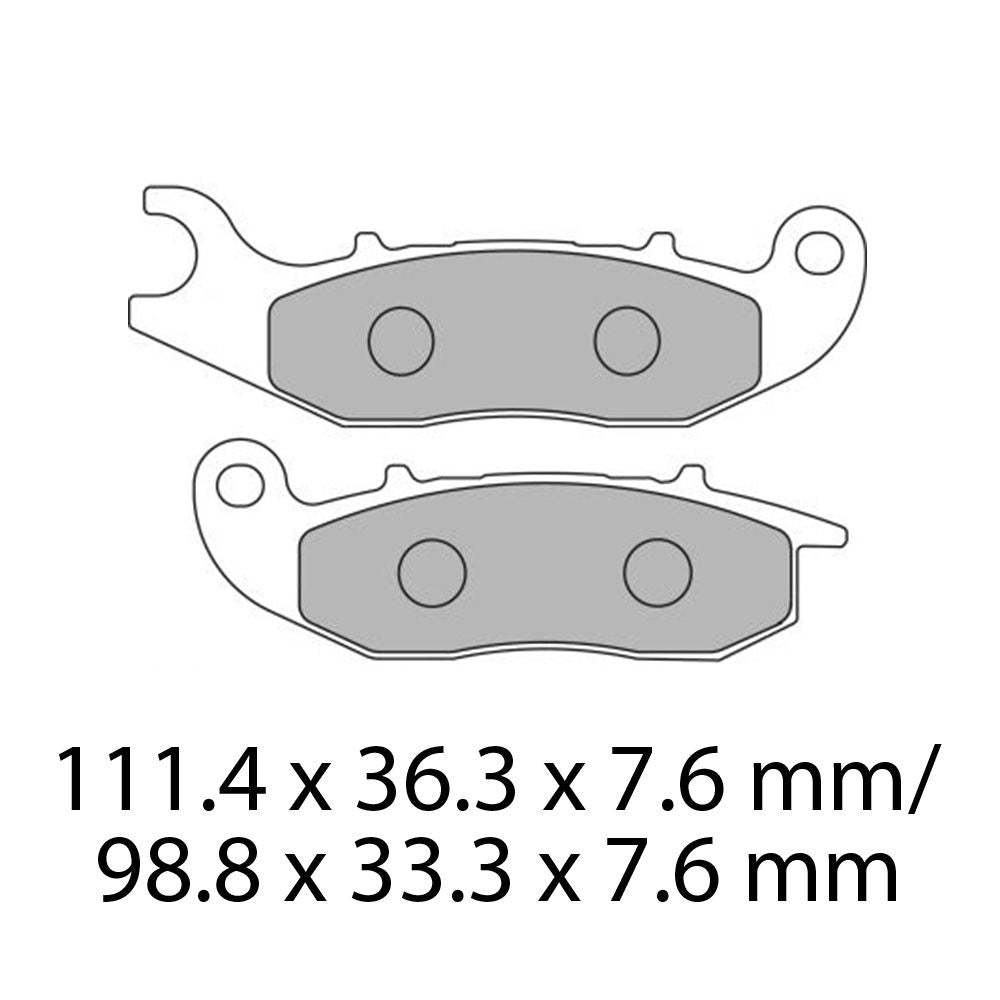 Ferodo FDB2242EF Eco-Friction Road Series Organic/Non-Sintered Mid-Metallic Compound Brake Pads