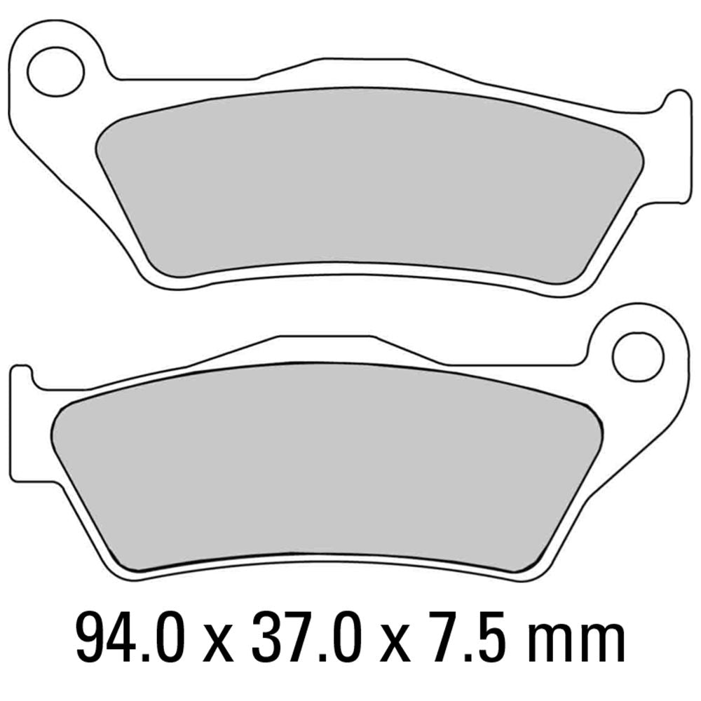 Ferodo FDB2018EF Eco-Friction Road Series Organic/Non-Sintered Mid-Metallic Compound Brake Pads