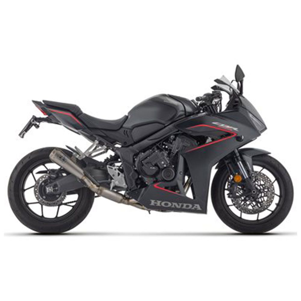 Arrow 71069PR Pro-Race Stainless Steel Full Exhaust System w/Titanium Muffler & Titanium End Cap for Honda CB650R/CBR650R 24-Up