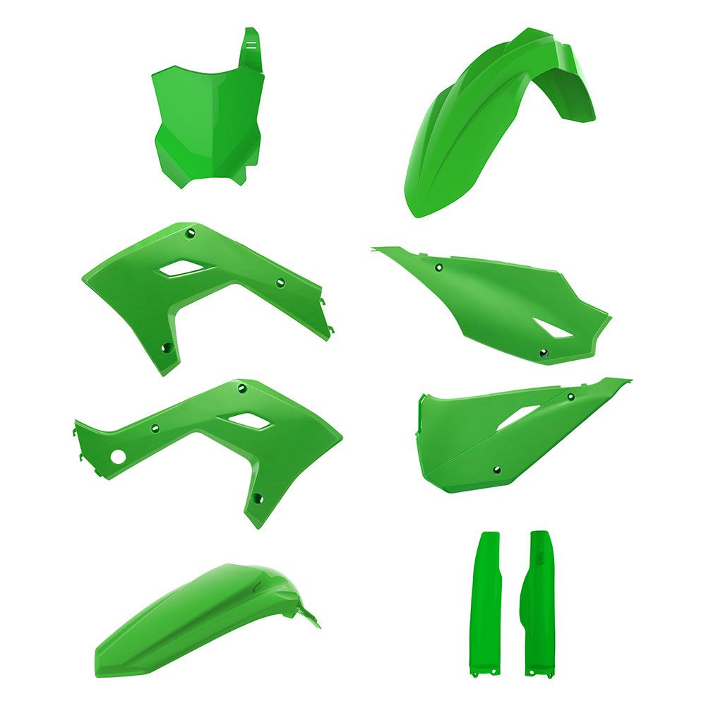 Polisport MX Restyle Plastic Kit Green for Kawasaki KX125/KX250 03-08
