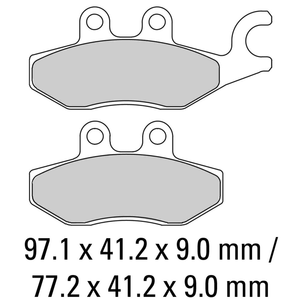Ferodo FDB2186EF Eco-Friction Road Series Organic/Non-Sintered Mid-Metallic Compound Brake Pads