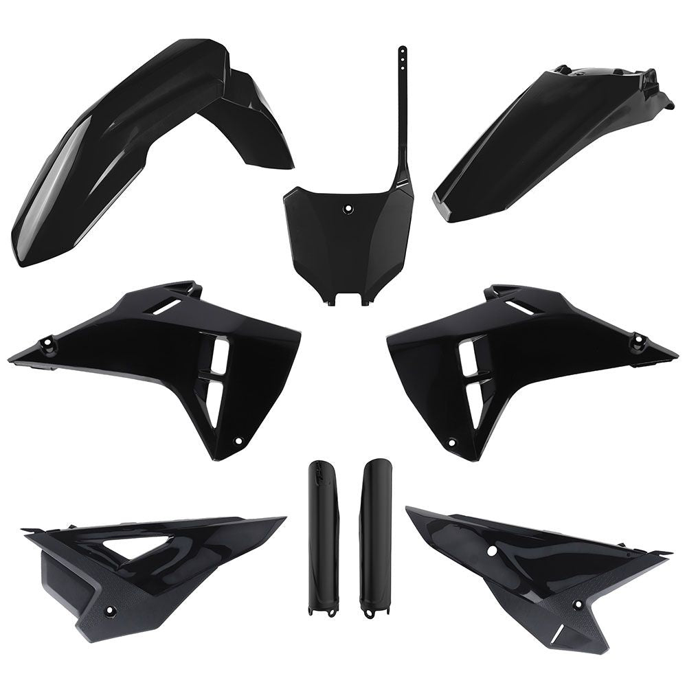 Polisport MX Restyle Plastic Kit Black for Honda CRF250R/CRF450R 21-24