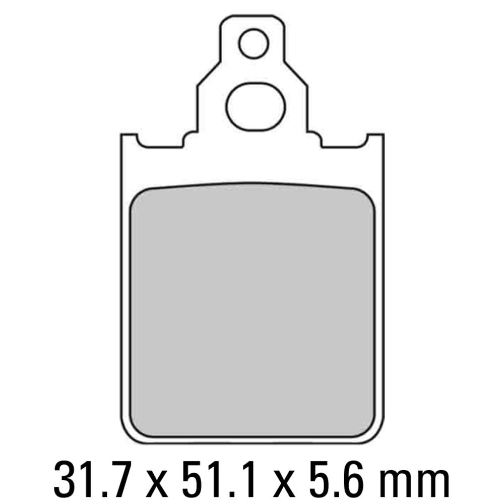 Ferodo FDB784EF Eco-Friction Road Series Organic/Non-Sintered Mid-Metallic Compound Brake Pads