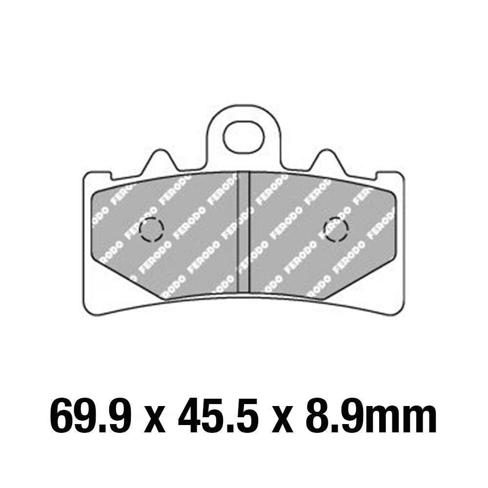 Ferodo FDB2266EF Eco-Friction Road Series Organic/Non-Sintered Mid-Metallic Compound Brake Pads