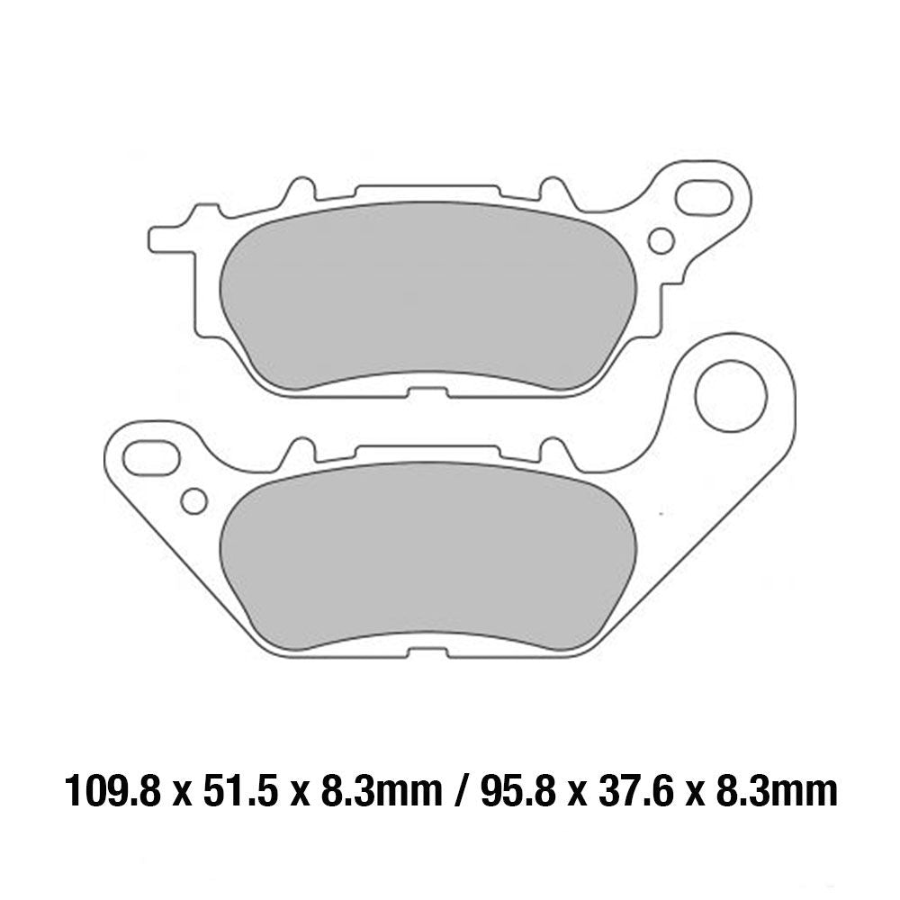 Ferodo FDB2238EF Eco-Friction Road Series Organic/Non-Sintered Mid-Metallic Compound Brake Pads