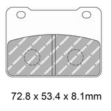 Ferodo FDB2291EF Eco-Friction Road Series Organic/Non-Sintered Mid-Metallic Compound Brake Pads