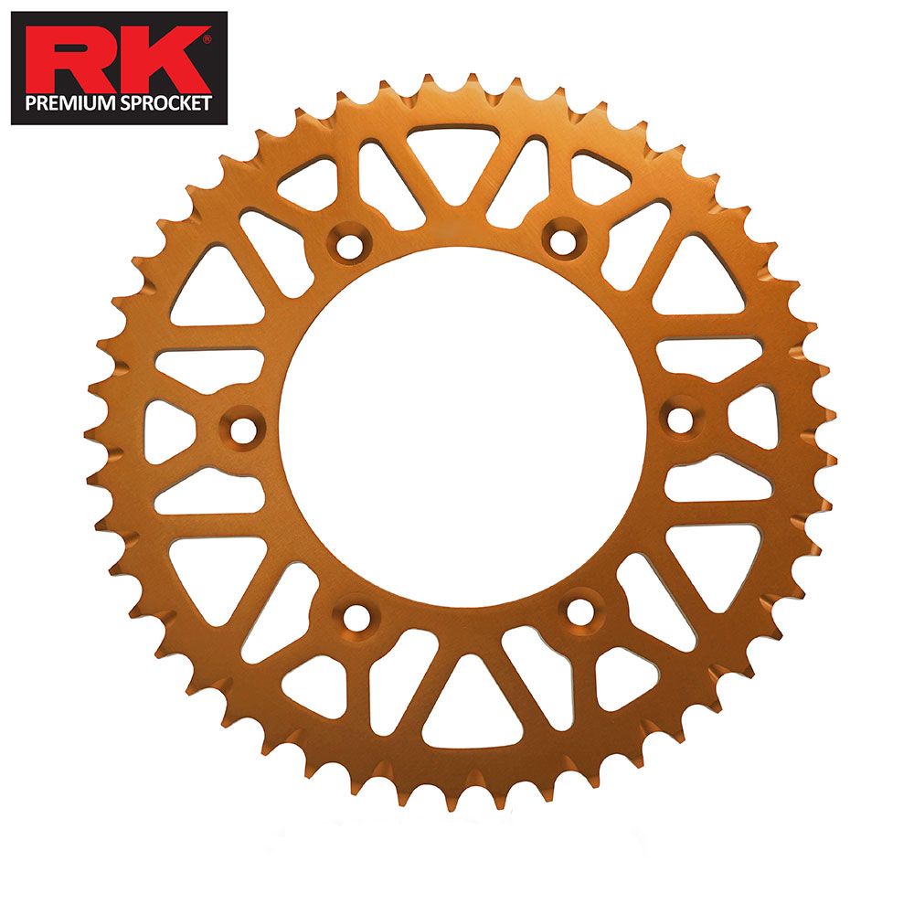 RK Takasago Chain Alloy Racing 51T Rear Sprocket Orange (520 Pitch Chain)