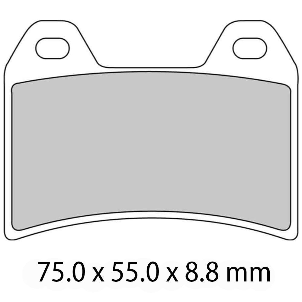 Ferodo FDB2042EF Eco-Friction Road Series Organic/Non-Sintered Mid-Metallic Compound Brake Pads