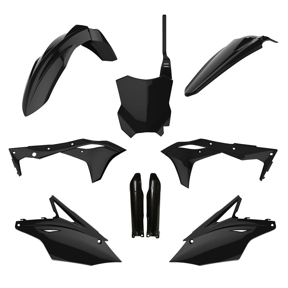 Polisport MX Plastic Kit Black for Kawasaki KX250F 17-20