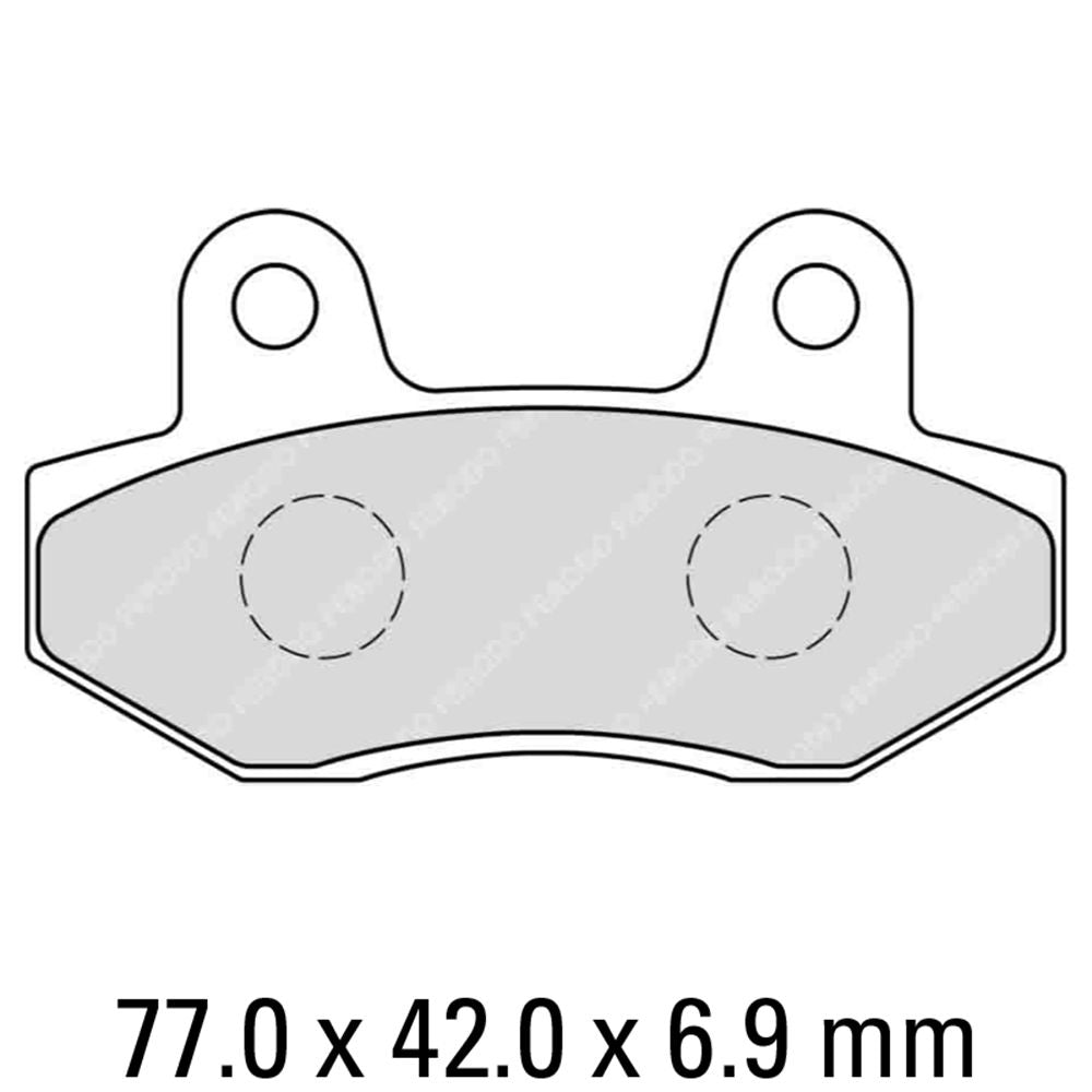 Ferodo FDB0312EF Eco-Friction Road Series Organic/Non-Sintered Mid-Metallic Compound Brake Pads