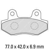 Ferodo FDB0312EF Eco-Friction Road Series Organic/Non-Sintered Mid-Metallic Compound Brake Pads