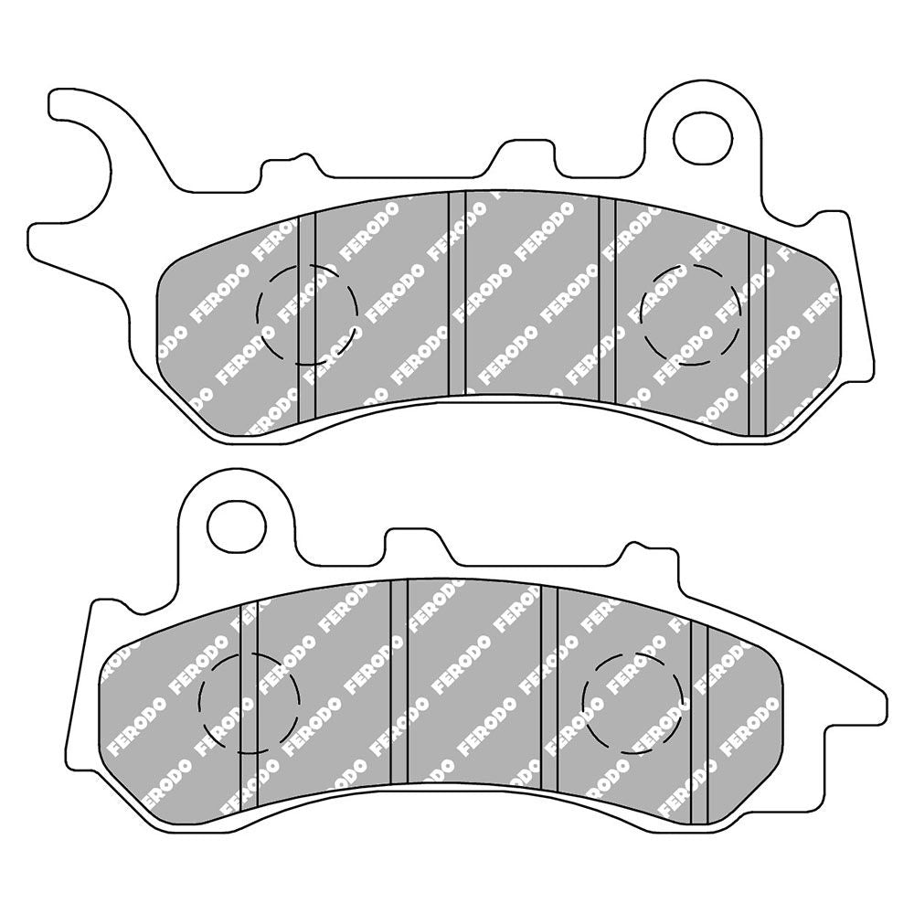 Ferodo FDB2319EF Eco-Friction Road Series Organic/Non-Sintered Mid-Metallic Compound Brake Pads