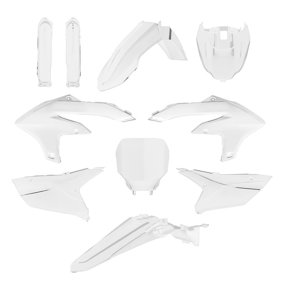 Polisport MX Plastic Kit White for Yamaha YZ250F 24-Up/YZ450F 23-25/YZ250FX 25-Up/YZ450FX 24-Up
