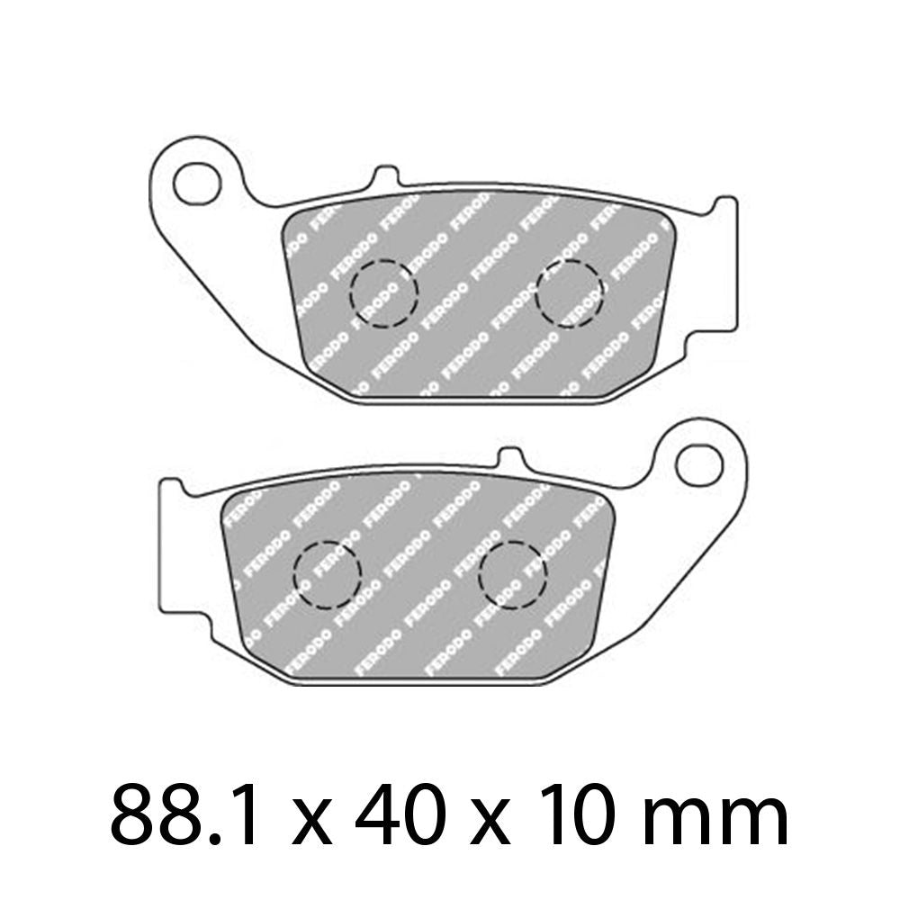 Ferodo FDB2275EF Eco-Friction Road Series Organic/Non-Sintered Mid-Metallic Compound Brake Pads