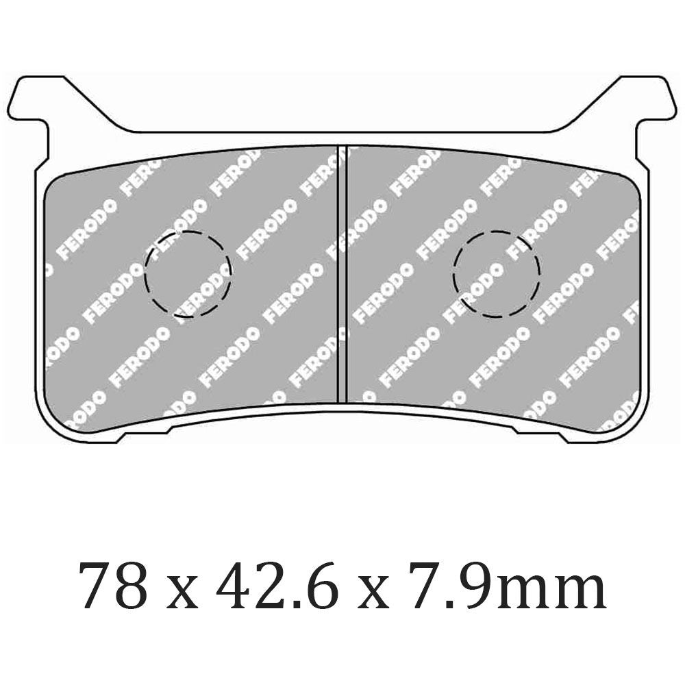Ferodo FDB2300XRAC Sinter Grip Array Cooling XRAC Racing Series Sintered Racing Metal Compound Brake Pads