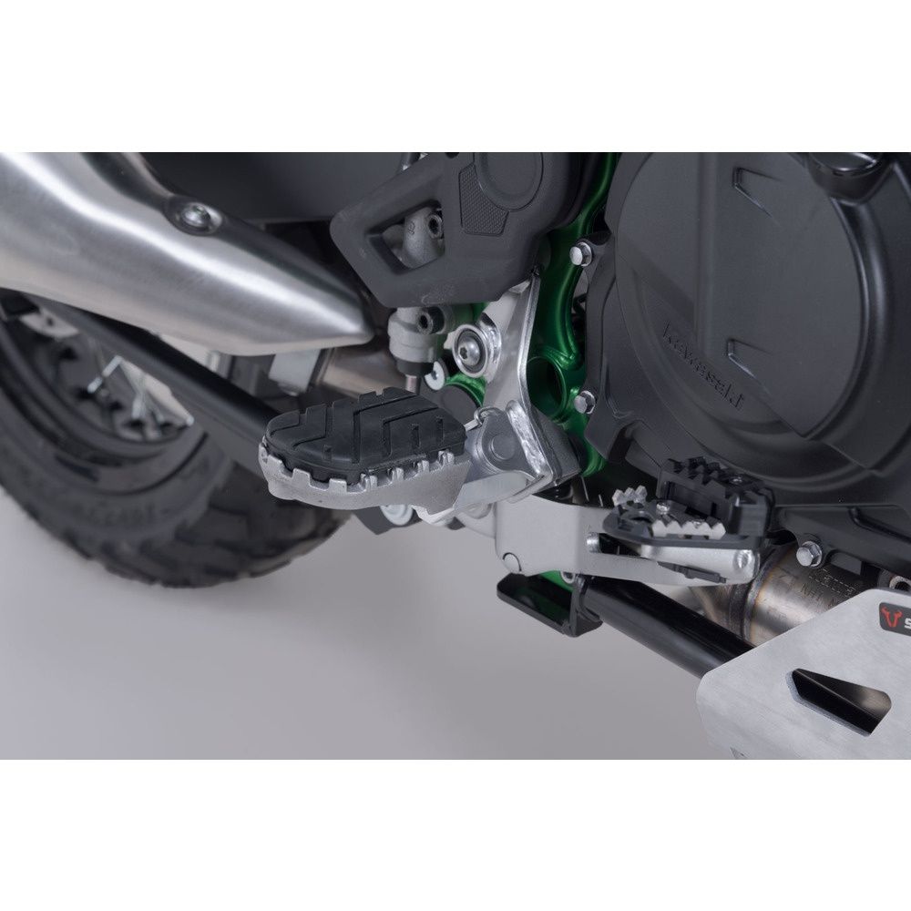 SW-Motech SW-FRS0801110500-S ION Footrest Kit Silver for Kawasaki KLE500/KLE500 SE 26-Up