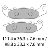Ferodo FDB2169EF Eco-Friction Road Series Organic/Non-Sintered Mid-Metallic Compound Brake Pads