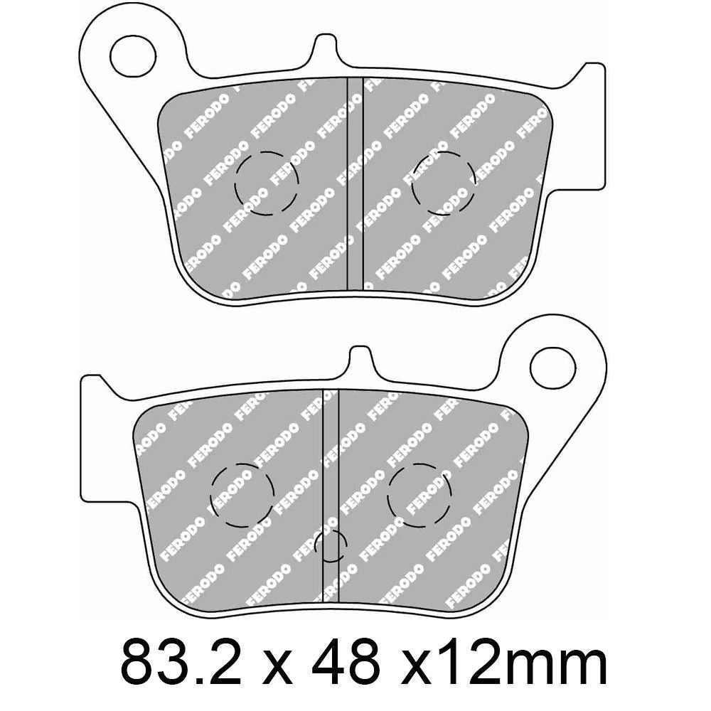 Ferodo FDB2292EF Eco-Friction Road Series Organic/Non-Sintered Mid-Metallic Compound Brake Pads