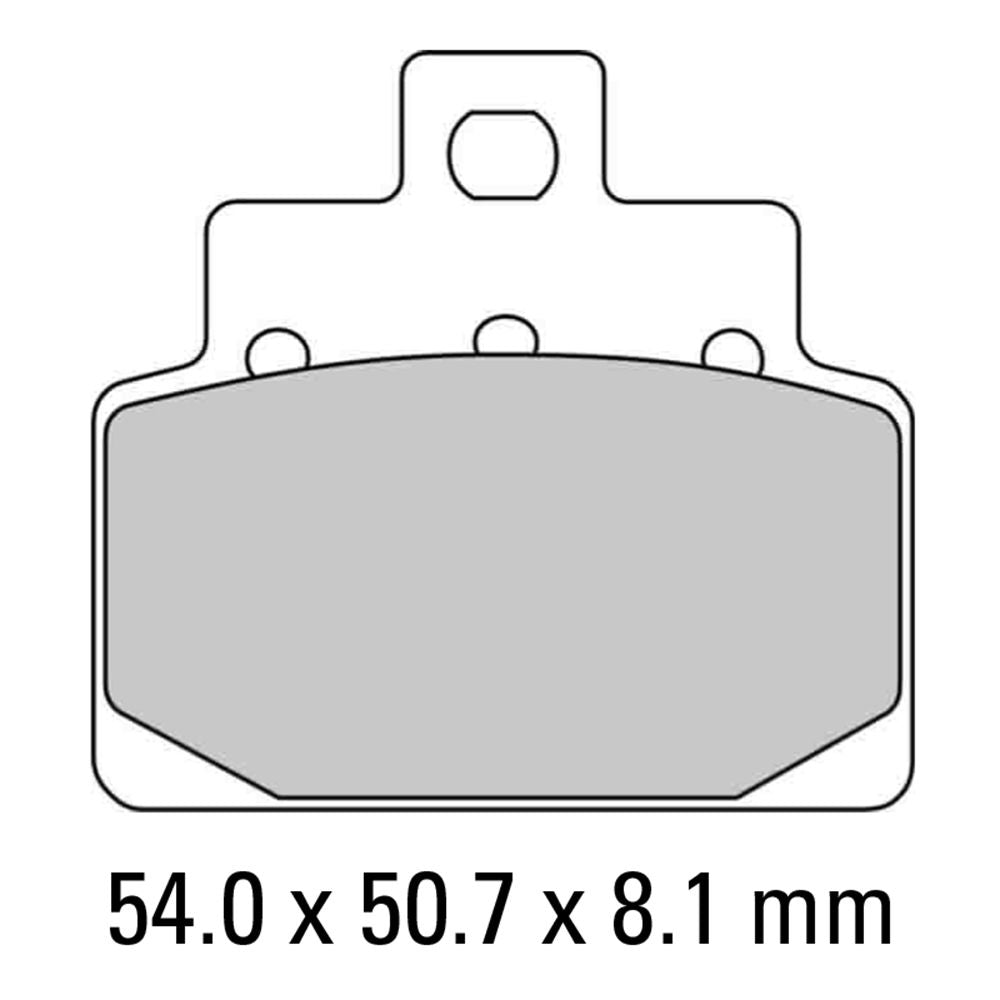 Ferodo FDB2095EF Eco-Friction Road Series Organic/Non-Sintered Mid-Metallic Compound Brake Pads