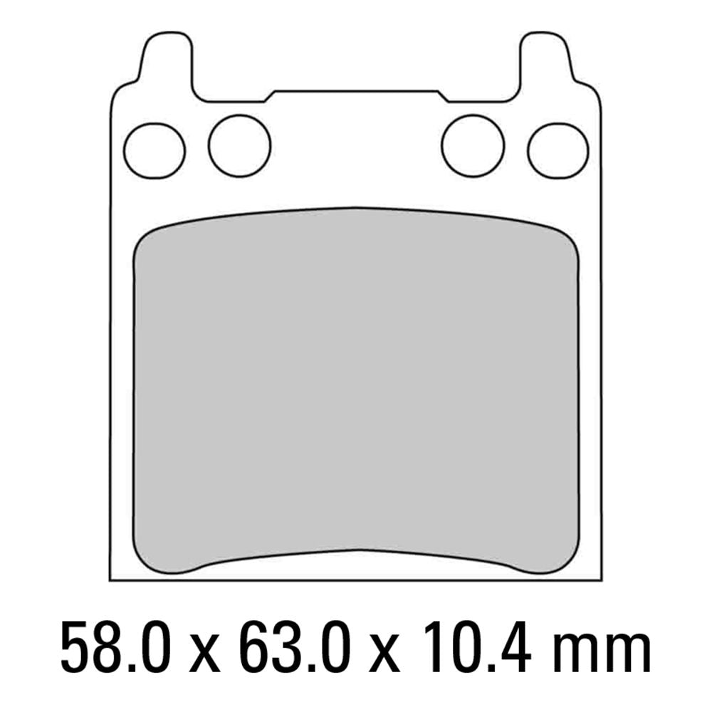 Ferodo FDB134P Platinum Carbon Grip Road Series Organic/Non-Sintered Compound Brake Pads