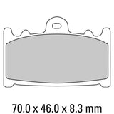 Ferodo FDB574EF Eco-Friction Road Series Organic/Non-Sintered Mid-Metallic Compound Brake Pads