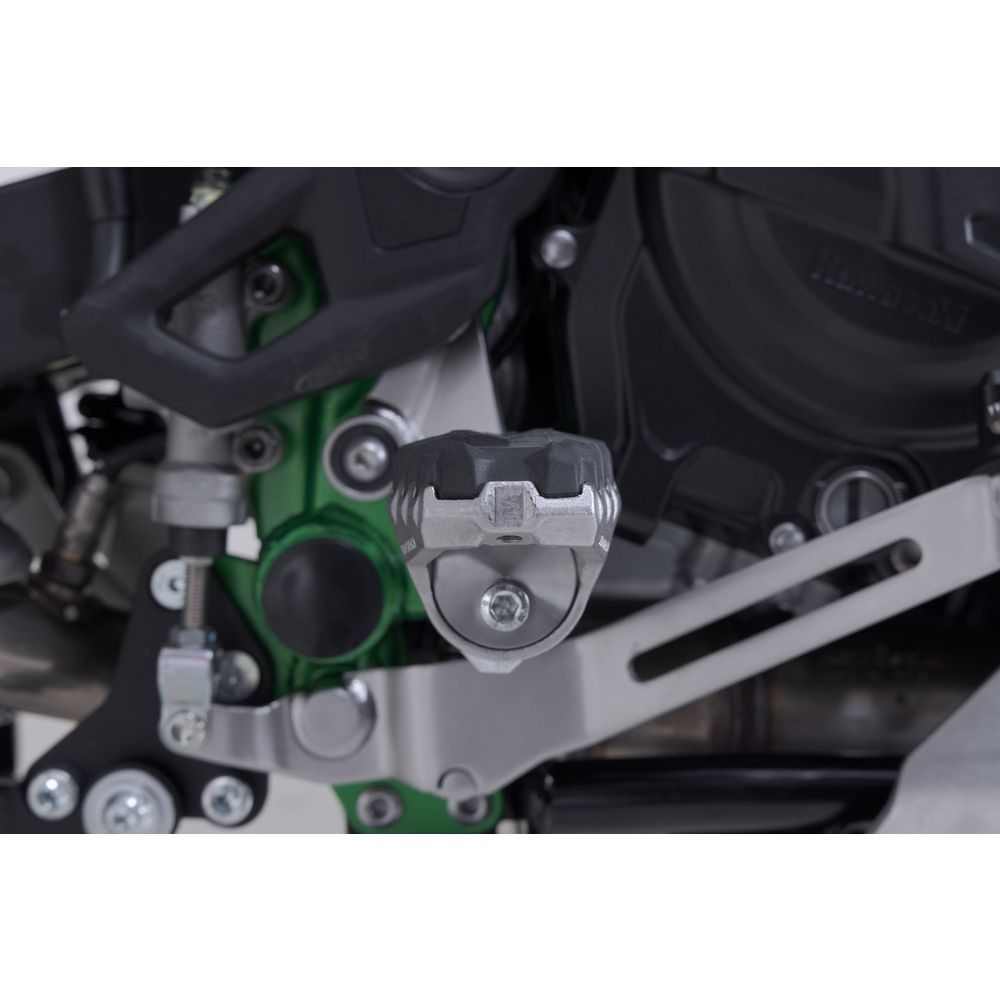SW-Motech SW-FRS0811210500 EVO Footrest Kit Silver for Kawasaki KLE500/KLE500 SE 26-Up