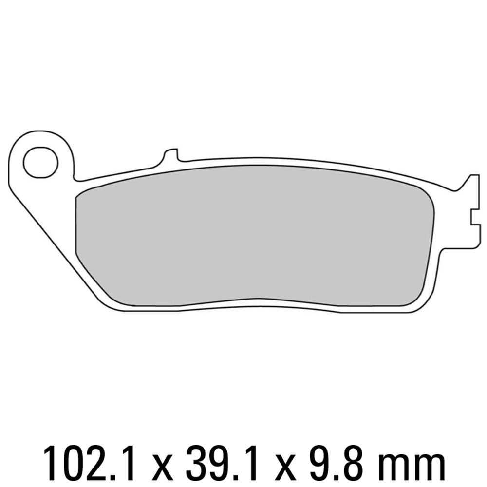 Ferodo FDB664EF Eco-Friction Road Series Organic/Non-Sintered Mid-Metallic Compound Brake Pads