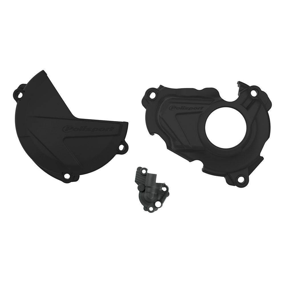 Polisport Engine Cover Protection Kit Black for Yamaha YZ250F/YZ250FX 19-Up