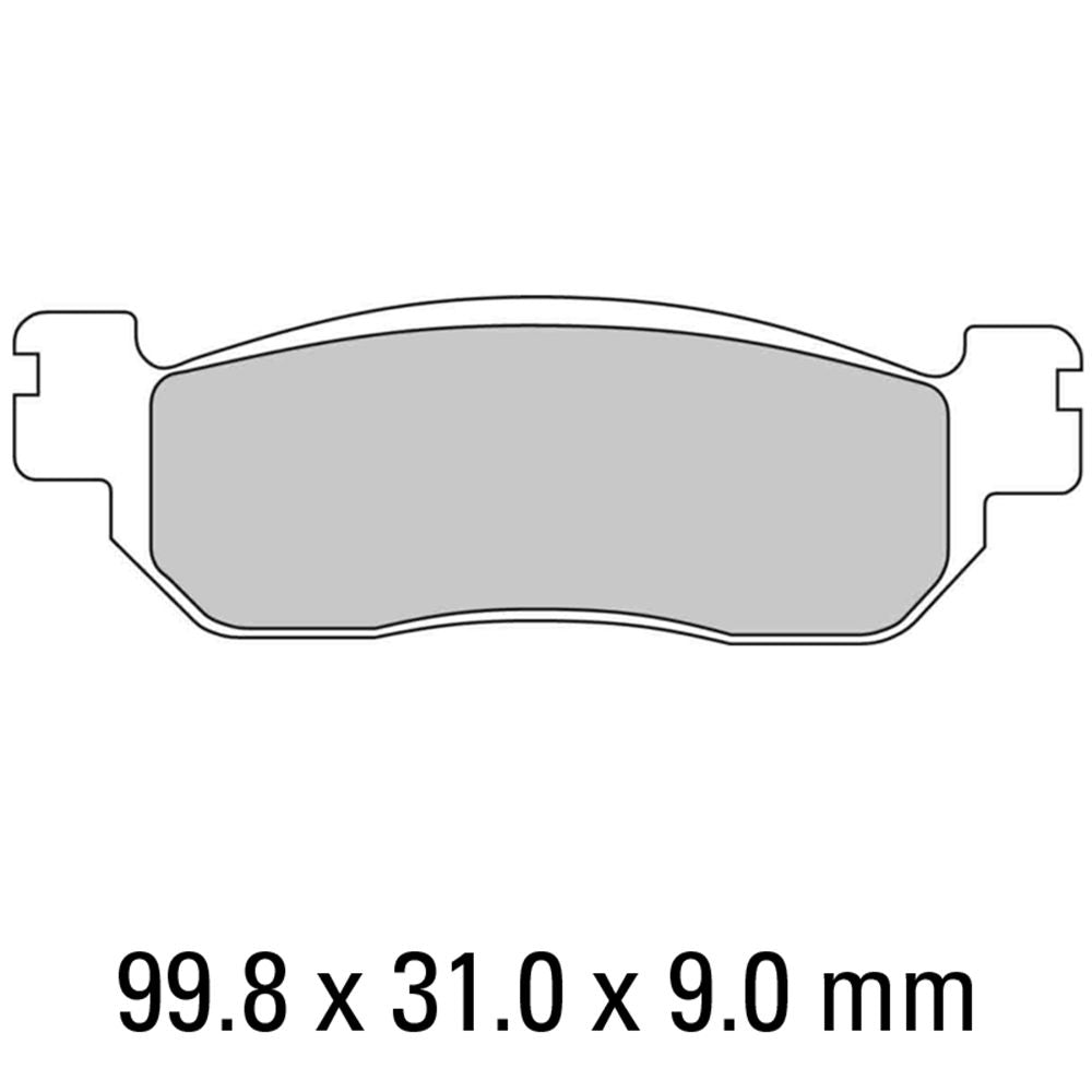 Ferodo FDB2083EF Eco-Friction Road Series Organic/Non-Sintered Mid-Metallic Compound Brake Pads