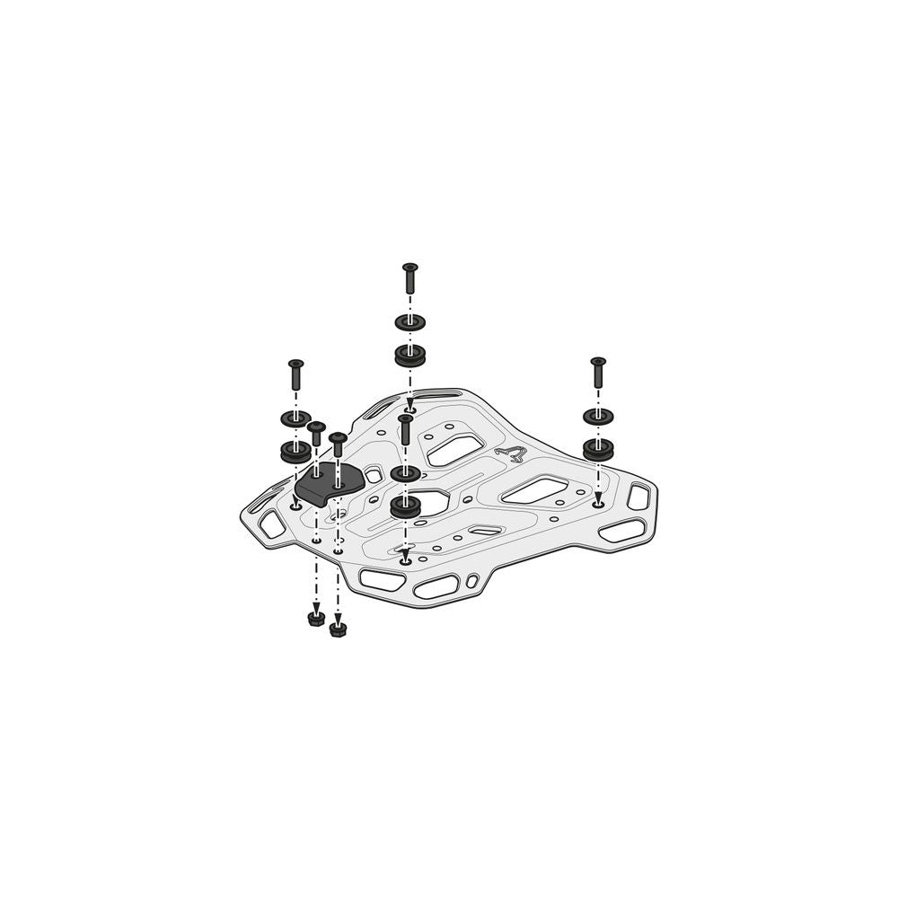 SW-Motech SW-GPT0105270000-S TRAX ADV Silver Top Case System for Honda NT1100 21-Up