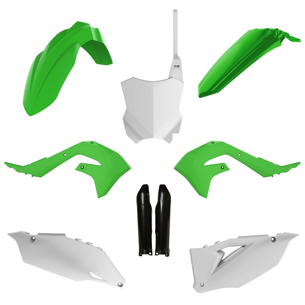 Polisport MX Plastic Kit OEM 2019 Colours for Kawasaki KX250F 21-24/KX450F 19-23