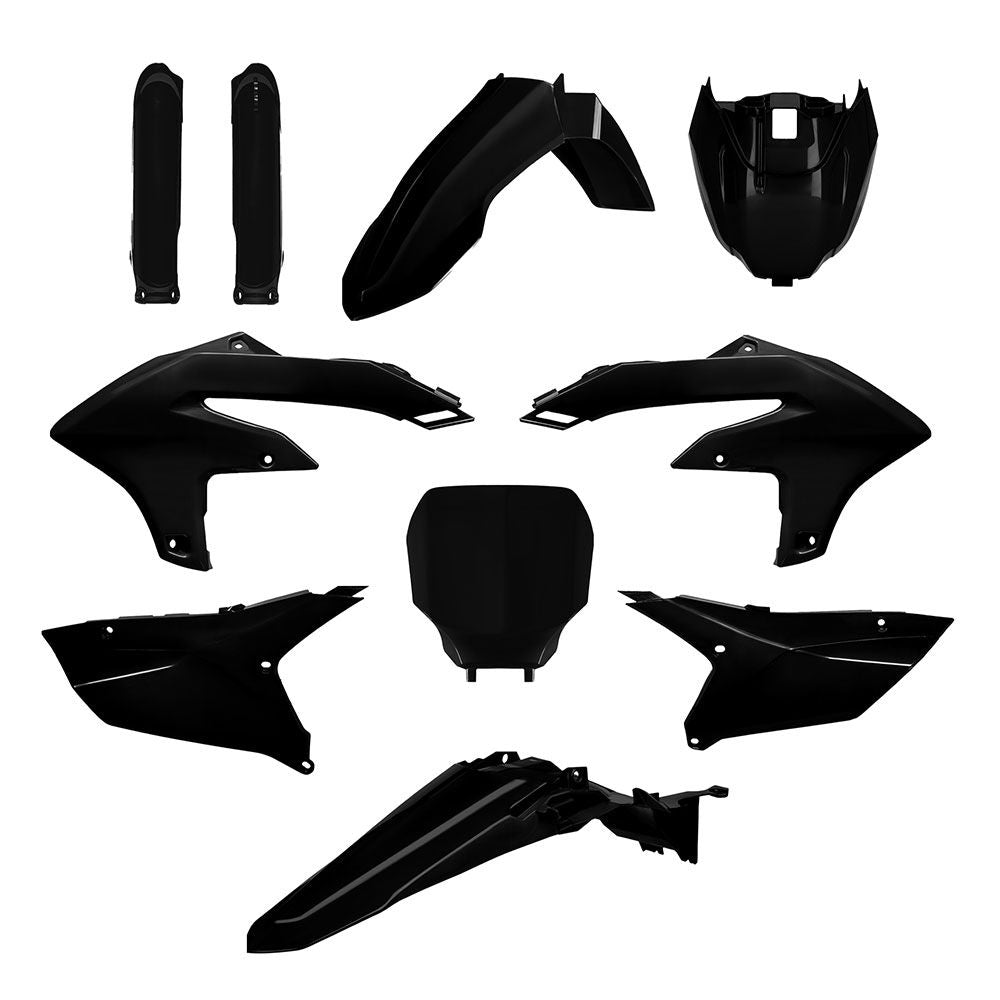 Polisport MX Plastic Kit Black for Yamaha YZ250F 24-Up/YZ450F 23-25/YZ250FX 25-Up/YZ450FX 24-Up