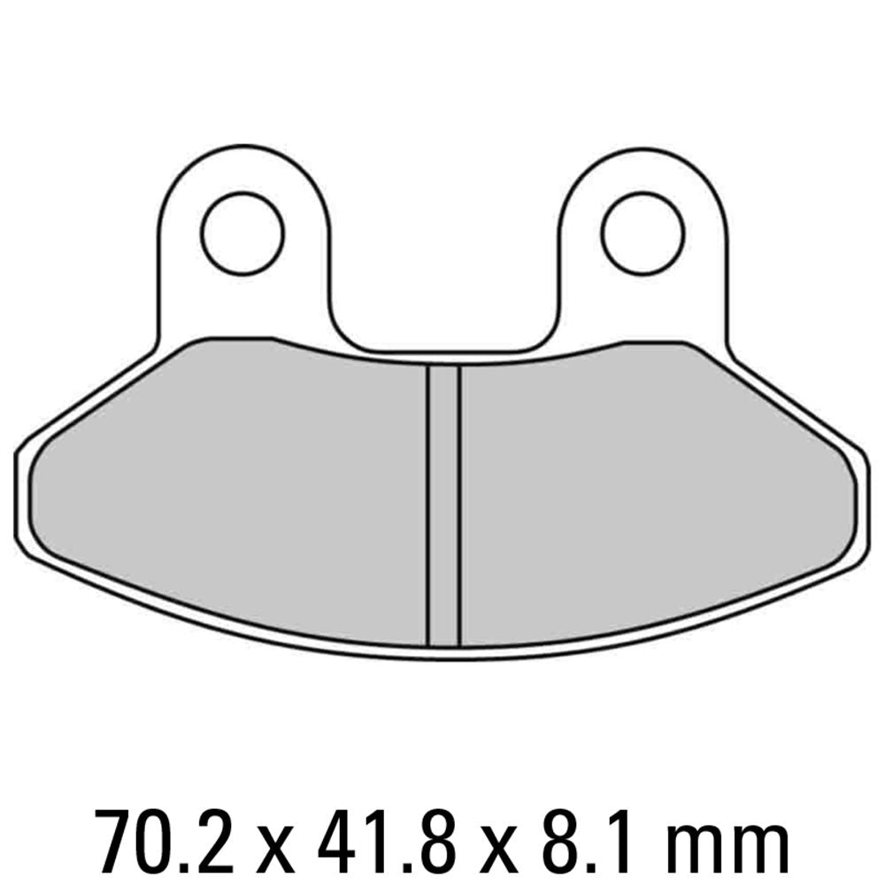 Ferodo FDB2108EF Eco-Friction Road Series Organic/Non-Sintered Mid-Metallic Compound Brake Pads