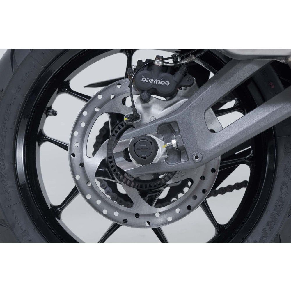 SW-Motech SW-STP2217610800-B Rear Axle Slider Set Black for Ducati Multistrada V2/Multistrada V2 S 24-Up