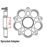 JT Sprockets 750B 5 Bolt Alloy Rear Sprocket Carrier Adaptor for Ducati Hypermotard 796/821/939/1100/Monster S2R 800/1000/Monster S4R/796/848/916/996/998 Monster/1100/Multistrada 1000/1100 Models