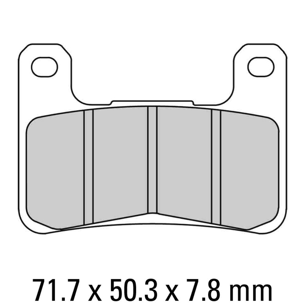 Ferodo FDB2178XRAC Sinter Grip Array Cooling XRAC Racing Series Sintered Racing Metal Compound Brake Pads