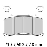 Ferodo FDB2178XRAC Sinter Grip Array Cooling XRAC Racing Series Sintered Racing Metal Compound Brake Pads