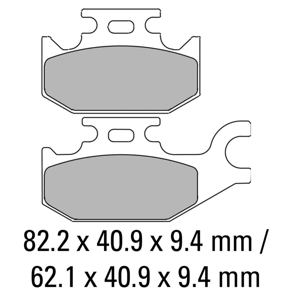 Ferodo FDB2148EF Eco-Friction Road Series Organic/Non-Sintered Mid-Metallic Compound Brake Pads