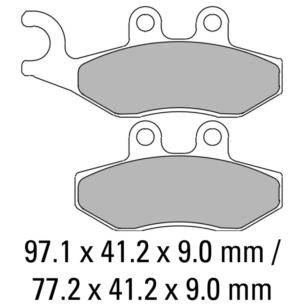 Ferodo FDB2142EF Eco-Friction Road Series Organic/Non-Sintered Mid-Metallic Compound Brake Pads
