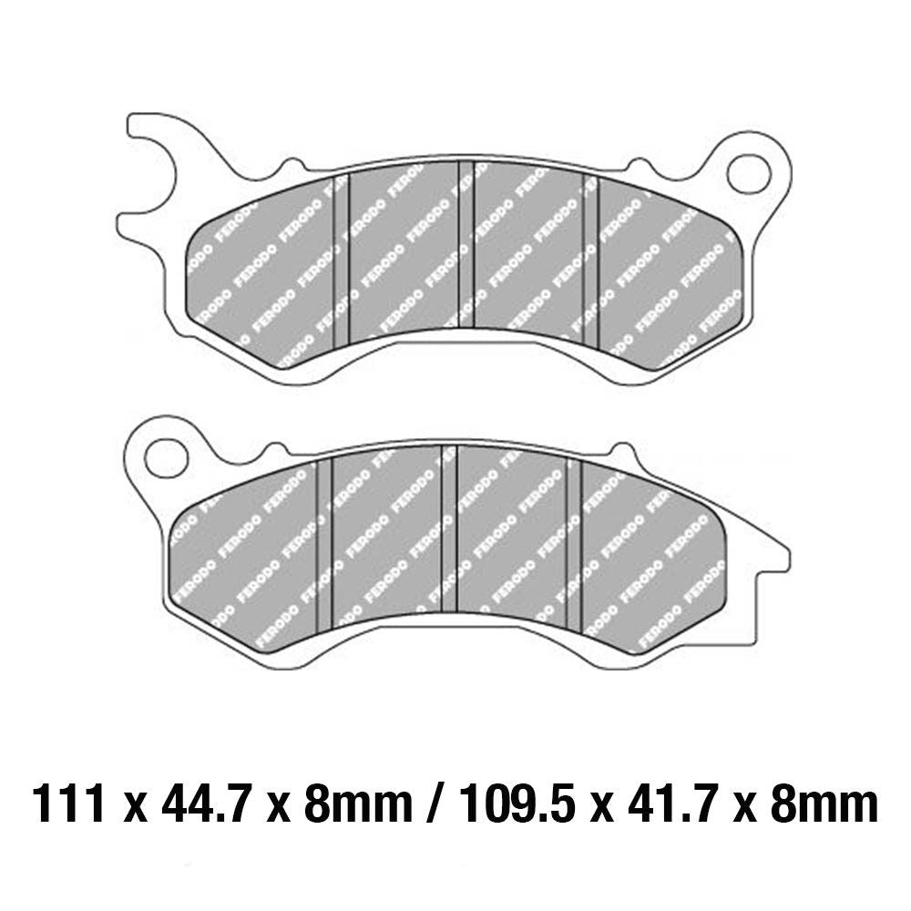 Ferodo FDB2256EF Eco-Friction Road Series Organic/Non-Sintered Mid-Metallic Compound Brake Pads