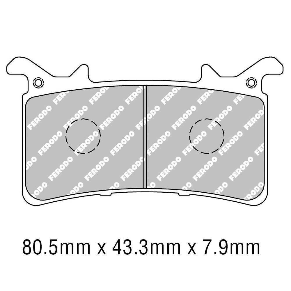 Ferodo FDB2324XRAC Sinter Grip Array Cooling XRAC Racing Series Sintered Racing Metal Compound Brake Pads